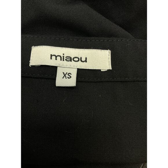 Miaou 'Micro' Black Crepe Mini Skirt Size XS - Picture 4 of 5